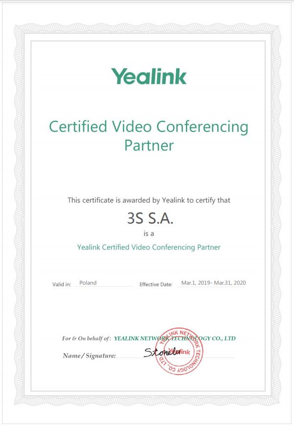 Yealink certified video conferencing partner