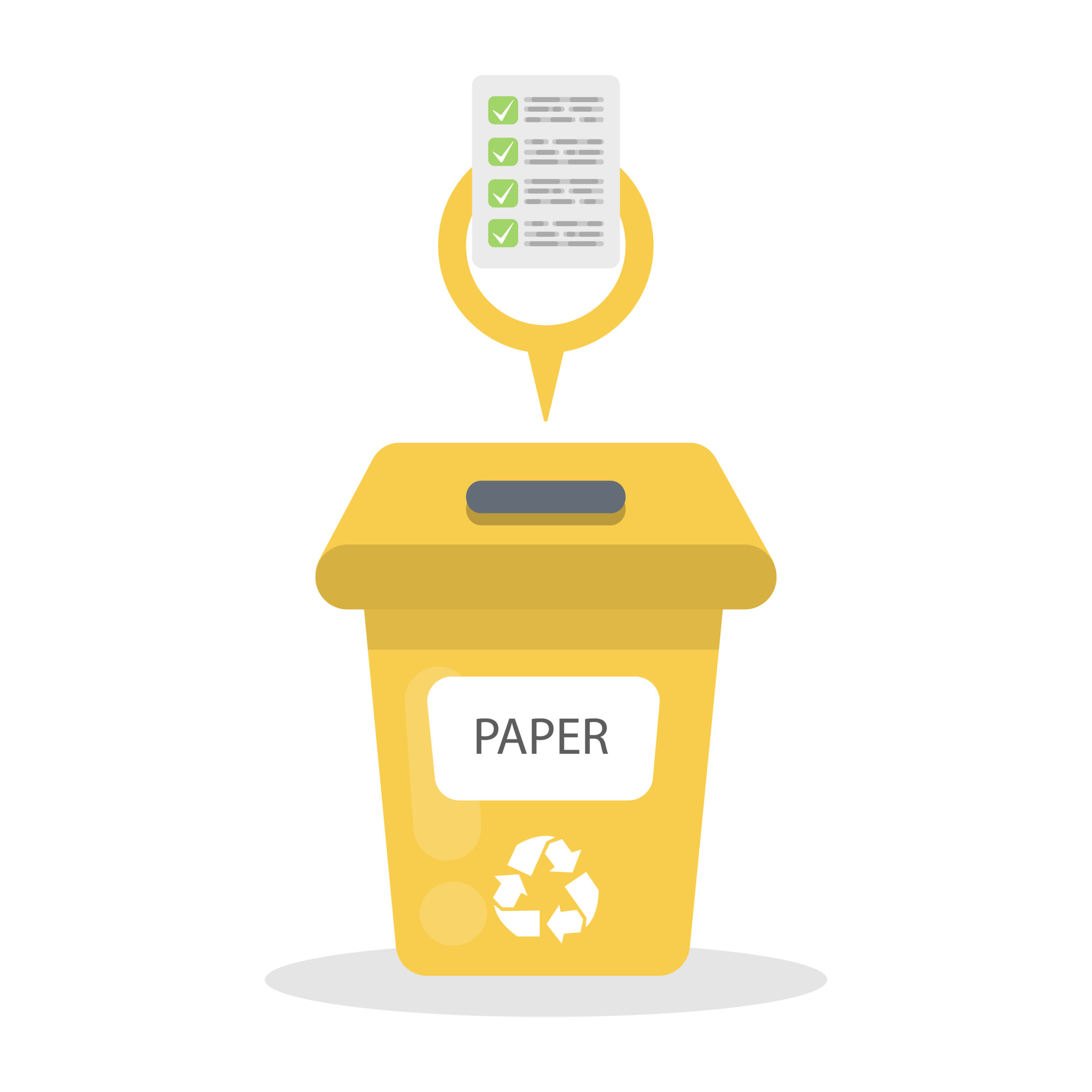 Paper garbage container.