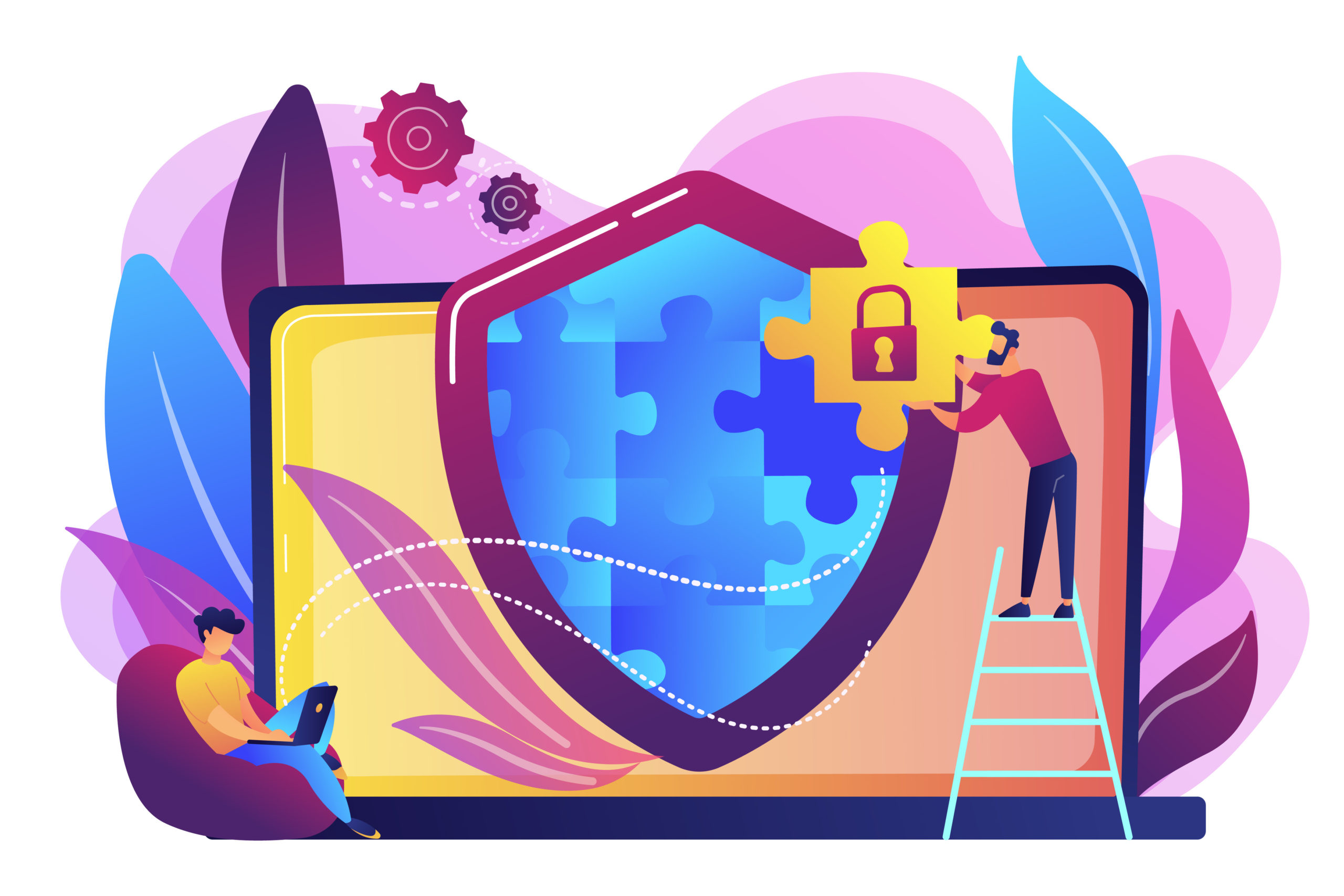 Firewall concept vector illustration.