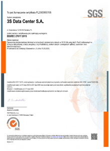 Certyfikat ISO/IEC 27017:2015
